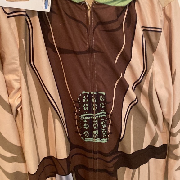 Unisex Adult Yoda Onesie Costume - Picture 3 of 10